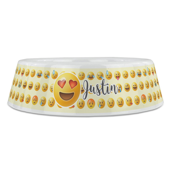 Emojis Plastic Pet Bowls - Large - FRONT