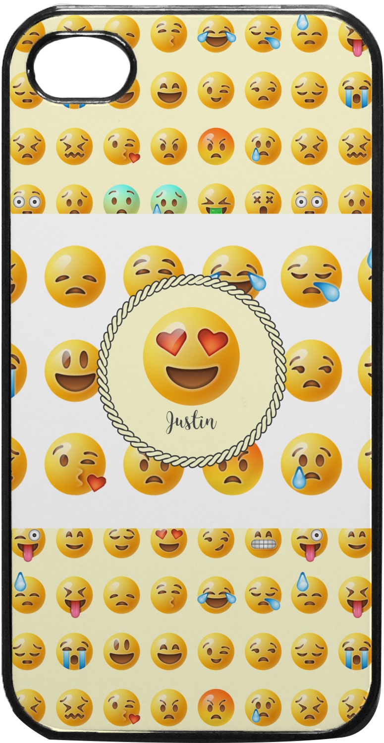 Emojis Plastic 4/4S iPhone Case (Personalized) YouCustomizeIt