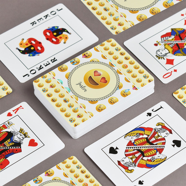 Emojis Playing Cards - Front & Back View