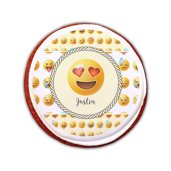 Emojis Printed Icing Circle - Small - On Cookie
