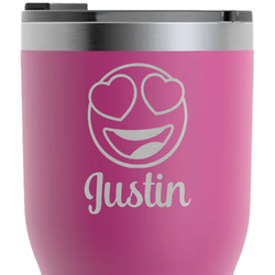 Emojis RTIC Tumbler - Magenta - Laser Engraved - Double-Sided (Personalized)