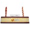 Emojis Red Mahogany Nameplates with Business Card Holder - Straight