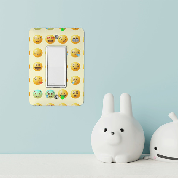 Emojis Rocker Light Switch Covers - Single - IN CONTEXT