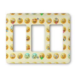 Emojis Rocker Style Light Switch Cover - Three Switch