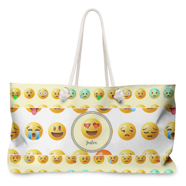Custom Emojis Large Tote Bag with Rope Handles (Personalized)