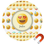 Emojis Round Car Magnet - 6" (Personalized)