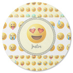 Emojis Round Rubber Backed Coaster (Personalized)