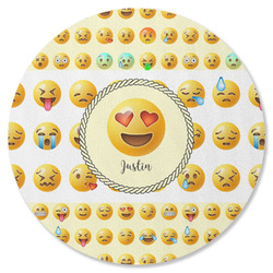 Emojis Round Rubber Backed Coaster (Personalized)