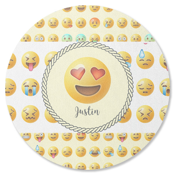 Emojis Round Coaster Rubber Back - Single