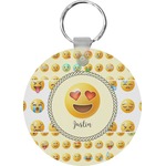 Emojis Round Plastic Keychain (Personalized)