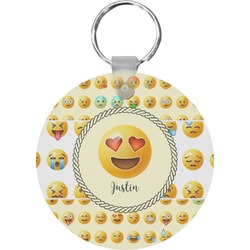 Emojis Round Plastic Keychain (Personalized)
