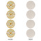 Emojis Round Linen Placemats - APPROVAL Set of 4 (single sided)