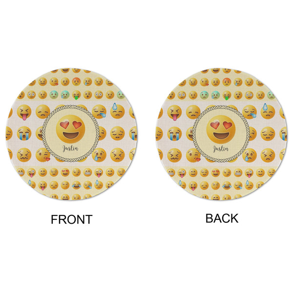 Emojis Round Linen Placemats - APPROVAL (double sided)