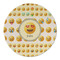Emojis Round Linen Placemats - FRONT (Double Sided)
