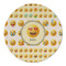 Emojis Round Linen Placemats - FRONT (Single Sided)