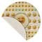 Emojis Round Linen Placemats - Front (folded corner single sided)