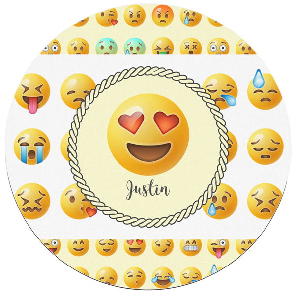 Emojis Round Mousepad - APPROVAL