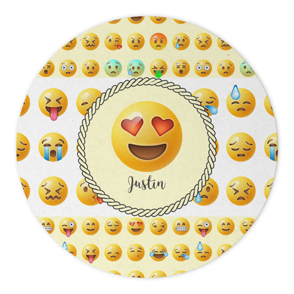 Emojis Round Paper Coaster - Approval