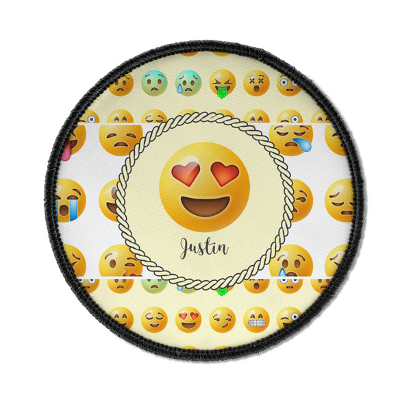 Custom Emojis Iron On Round Patch w/ Name or Text
