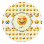 Emojis Round Stone Trivet (Personalized)