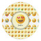 Emojis Round Stone Trivet - Front View