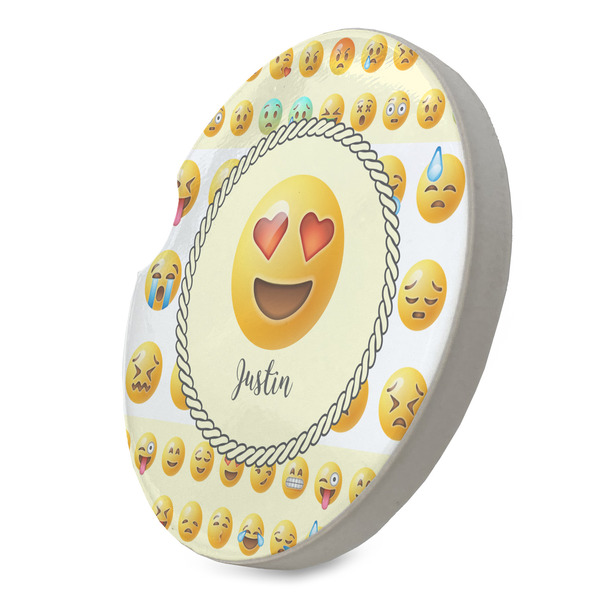 Emojis Sandstone Car Coaster - STANDING ANGLE