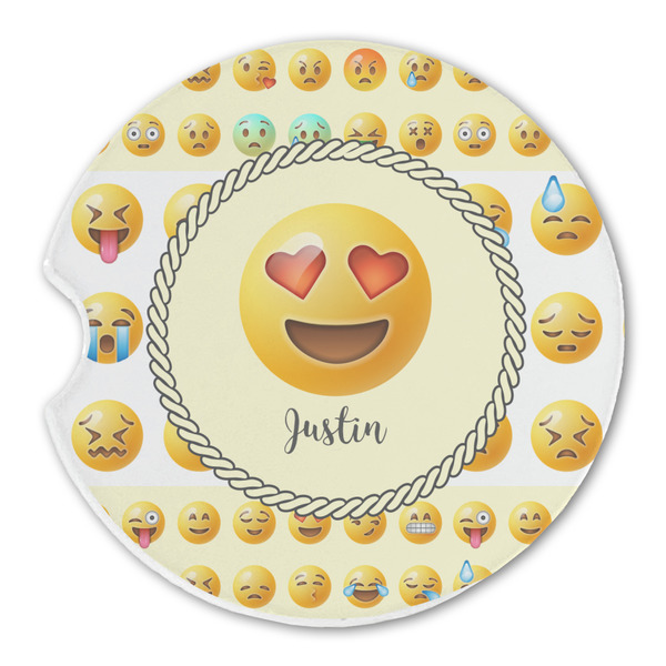 Custom Emojis Sandstone Car Coaster - Single (Personalized)