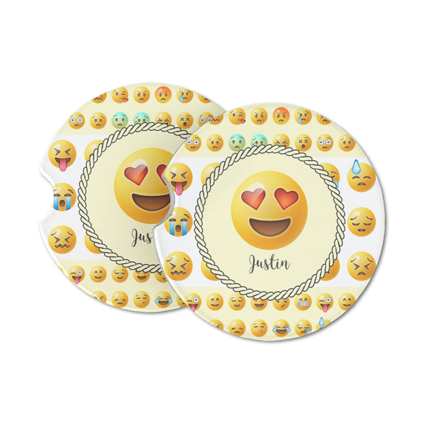 Custom Emojis Sandstone Car Coasters - Set of 2 (Personalized)