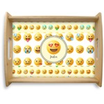 Emojis Natural Wooden Tray - Large (Personalized)