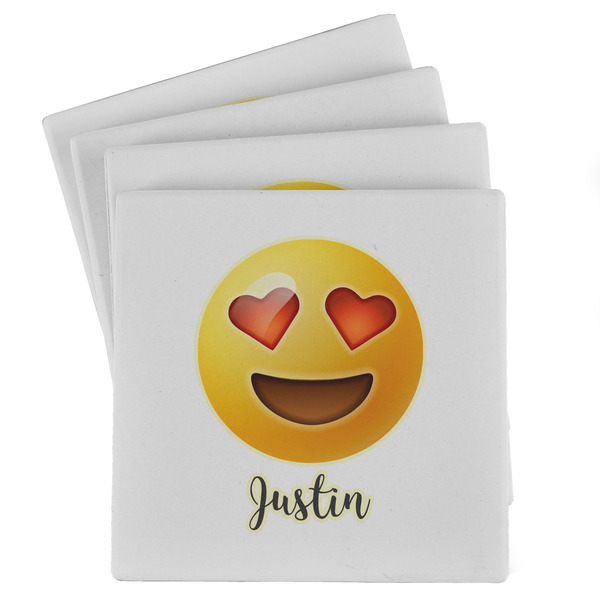 Custom Emojis Absorbent Stone Coasters - Set of 4 (Personalized)