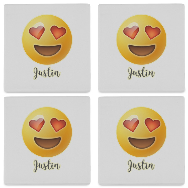 Emojis Set of 4 Sandstone Coasters - See All 4 View