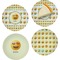 Emojis Set of 4 Glass Appetizer / Dessert Plate 8" (Personalized)