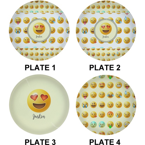 Emojis Set of Lunch / Dinner Plates (Approval)