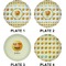 Emojis Set of Lunch / Dinner Plates (Approval)