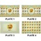 Emojis Set of Rectangular Dinner Plates (Approval)
