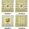 Emojis Set of Square Dinner Plates (Approval)