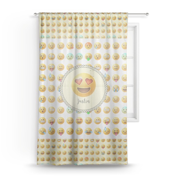 Custom Emojis Sheer Curtain (Personalized)