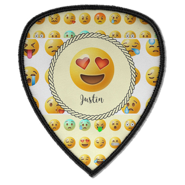 Custom Emojis Iron on Shield Patch A w/ Name or Text