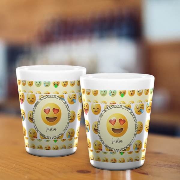 Emojis Shot Glass - White - LIFESTYLE