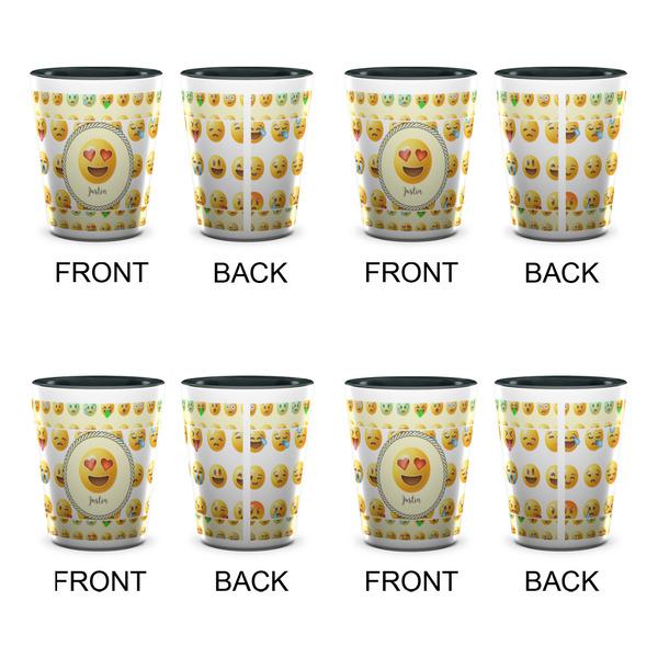 Emojis Shot Glassess - Two Tone - Set of 4 - APPROVAL
