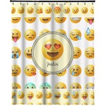 Emojis Extra Long Shower Curtain - 70"x84" (Personalized)