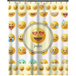 Emojis Extra Long Shower Curtain - 70"x84" (Personalized)