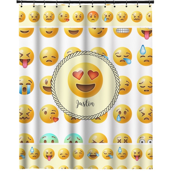Custom Emojis Extra Long Shower Curtain - 70"x84" (Personalized)