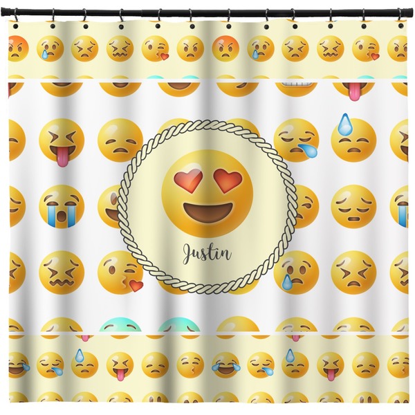 Custom Emojis Shower Curtain - 71" x 74" (Personalized)