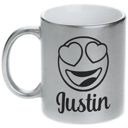 Emojis Metallic Silver Mug (Personalized)