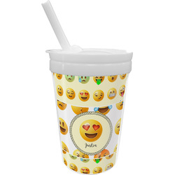 Emojis Sippy Cup with Straw (Personalized)