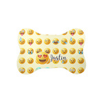 Emojis Bone Shaped Dog Food Mat (Small) (Personalized)