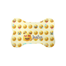 Emojis Bone Shaped Dog Food Mat (Small) (Personalized)