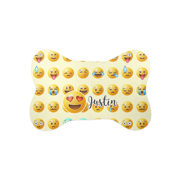 Custom Emojis Bone Shaped Dog Food Mat (Small) (Personalized)