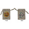 Emojis Small Burlap Gift Bag - Front and Back